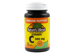 Nature's Blend Vitamin C 500 mg 100 tablets bottle - front view