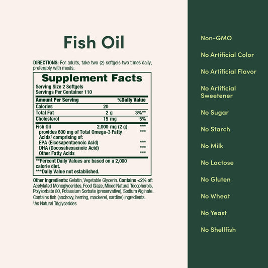 Close-up of enteric-coated odorless fish oil softgels
