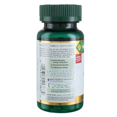 Nutritional information graphic for Nature's Bounty Iron 65 mg
