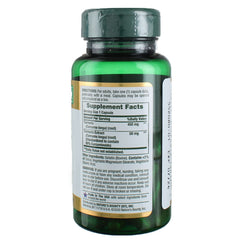 Nature's Bounty Turmeric 450 mg capsules bottle back view with label details