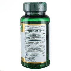Close-up of Nature's Bounty Vitamin D3 2000 IU bottle
