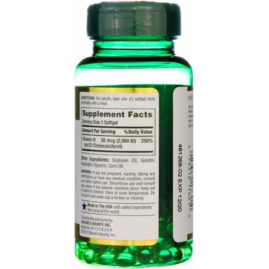 Calcium and immune support note highlighting Vitamin D3