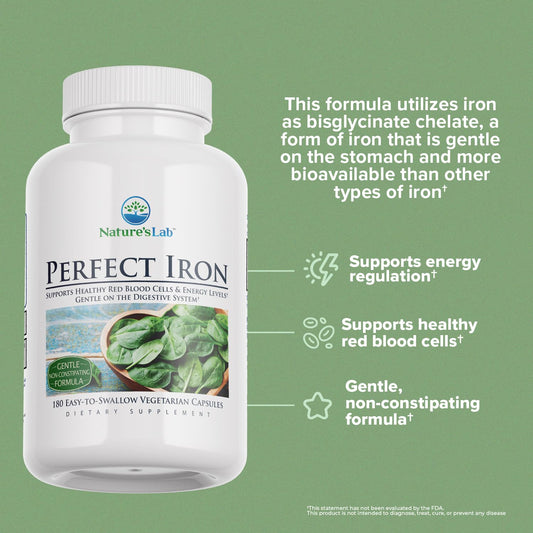 Nature's Lab Perfect Iron 25mg capsules