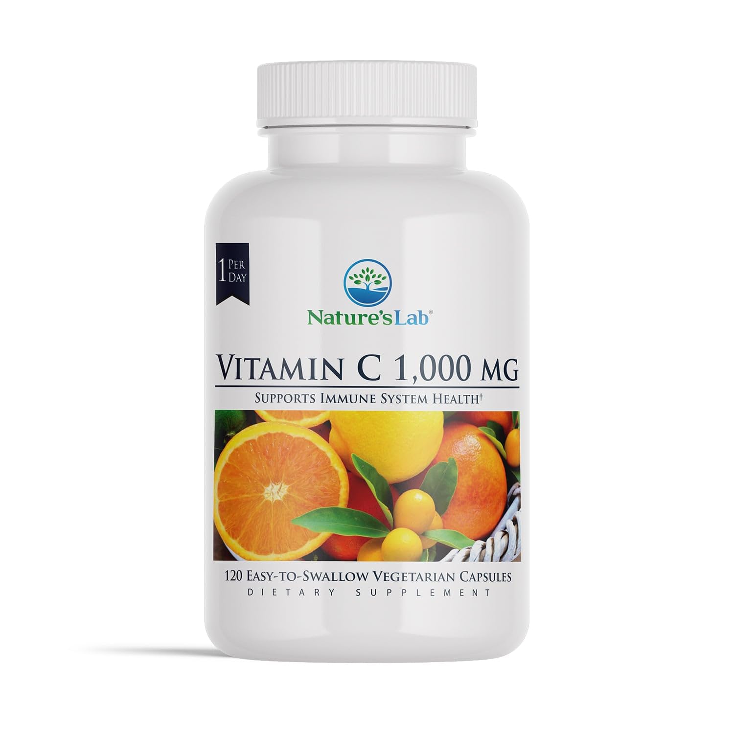 Nature's Lab Vitamin C 1000mg per Capsule bottle front