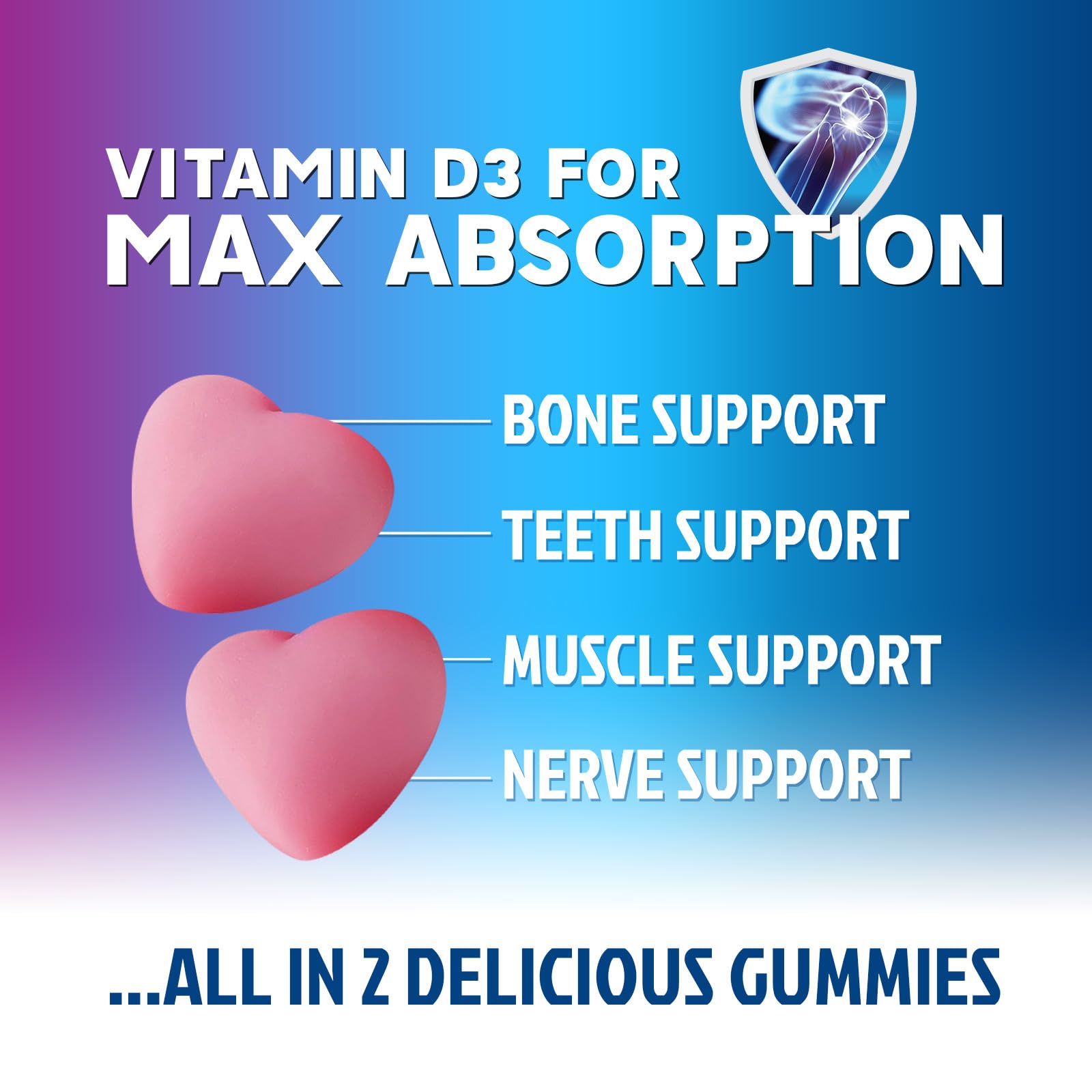 Nature's Nutrition calcium gummies 400 IU vitamin D3