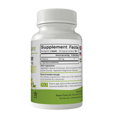 Nature's Trove L-Theanine 200mg 365 Vegetarian Capsules supplement facts label