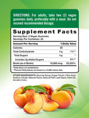 Biotin Gummies label close up