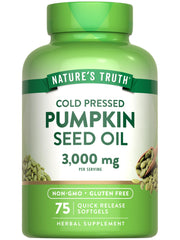 Nature's Truth Pumpkin Seed Oil 3000 mg, 75 softgels, cold pressed