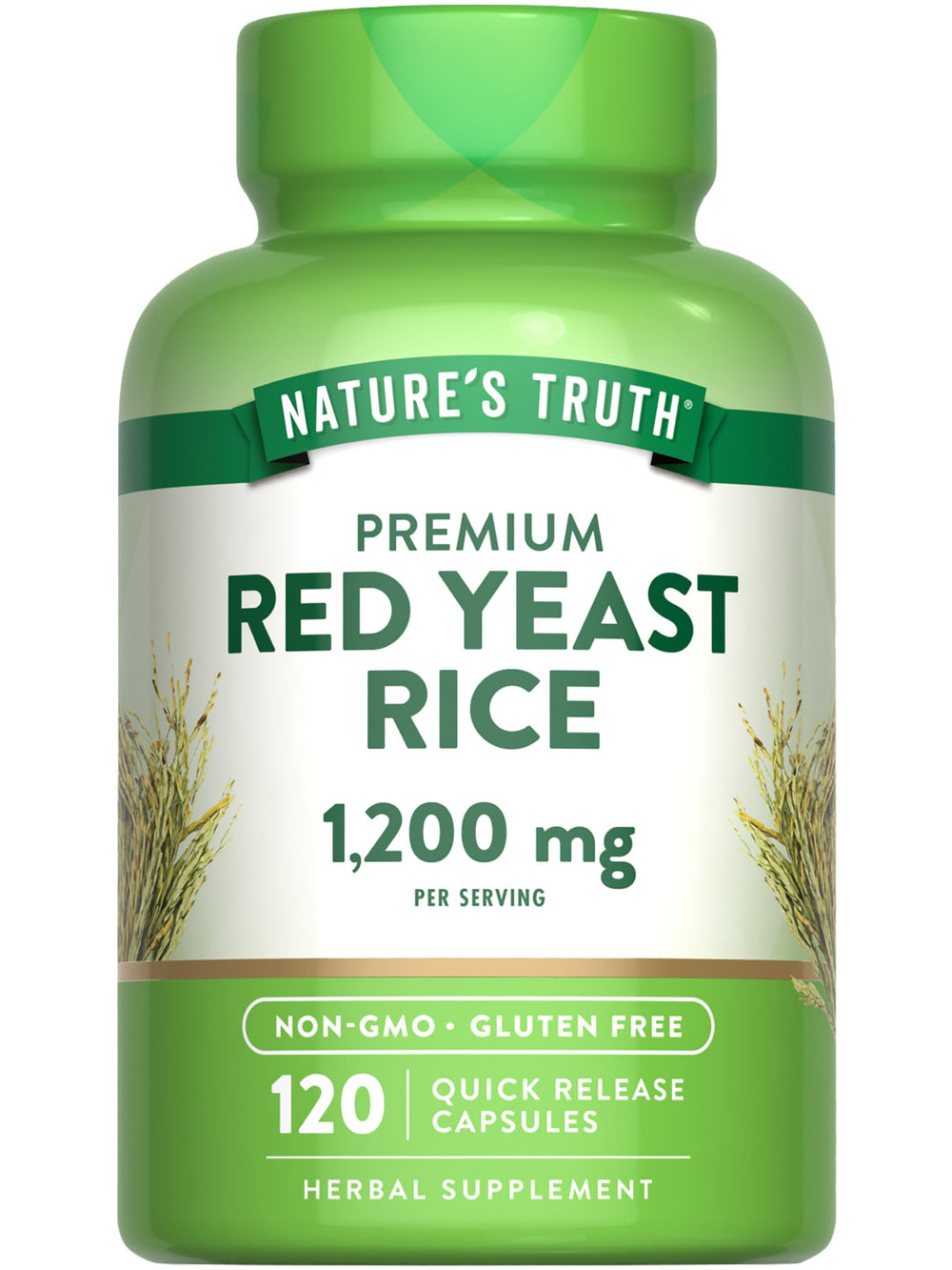 Nature's Truth Red Yeast Rice Capsules bottle front view