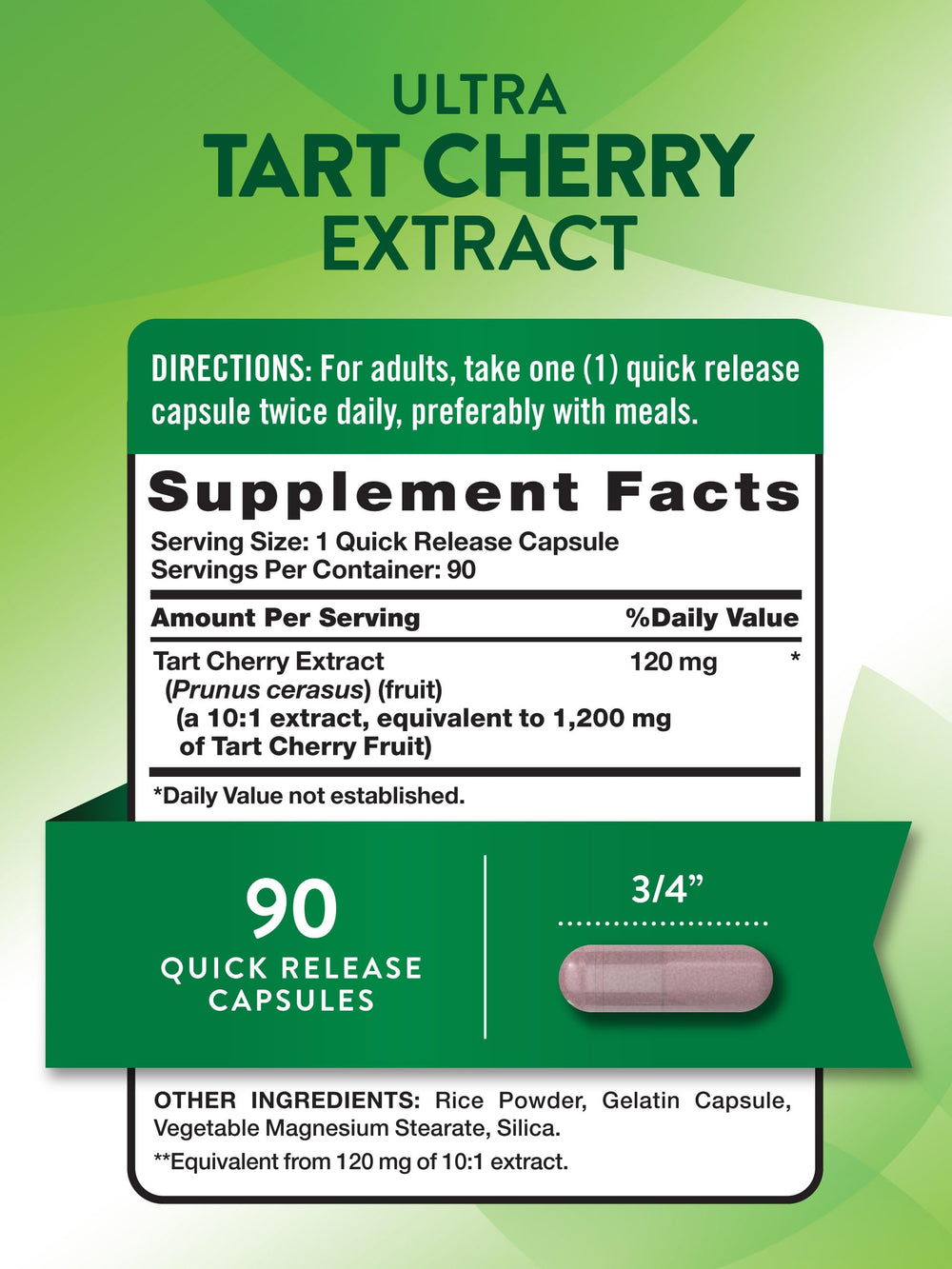 Quick-release capsule illustration for Tart Cherry Extract
