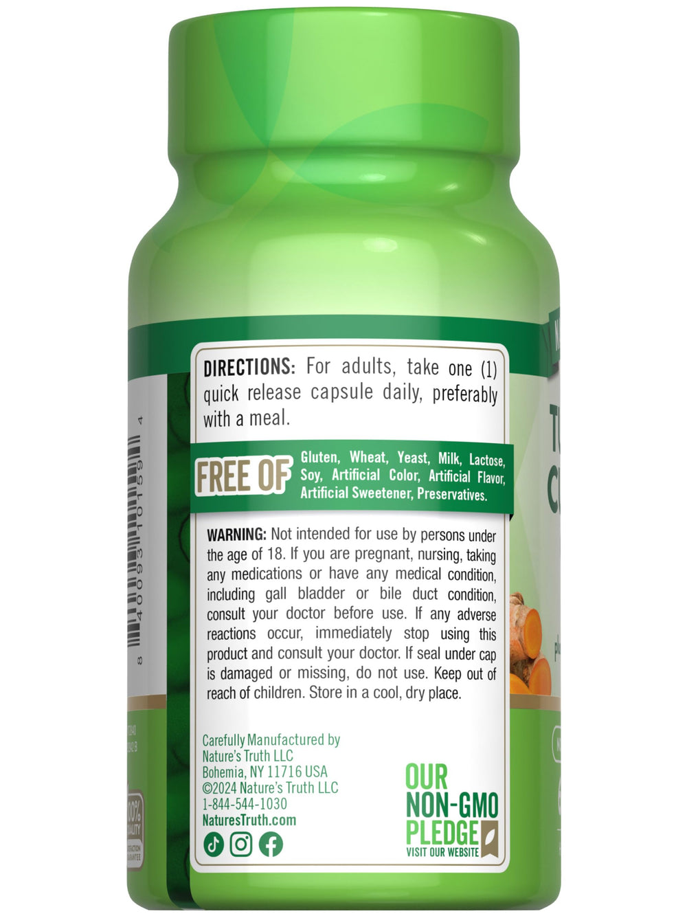 Graphic illustrating turmeric curcumin with black pepper extract benefits
