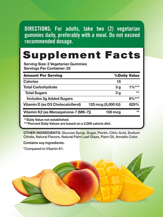 Two Nature's Truth Vitamin D3 + K2 Gummies bottles shown (pack of 2)