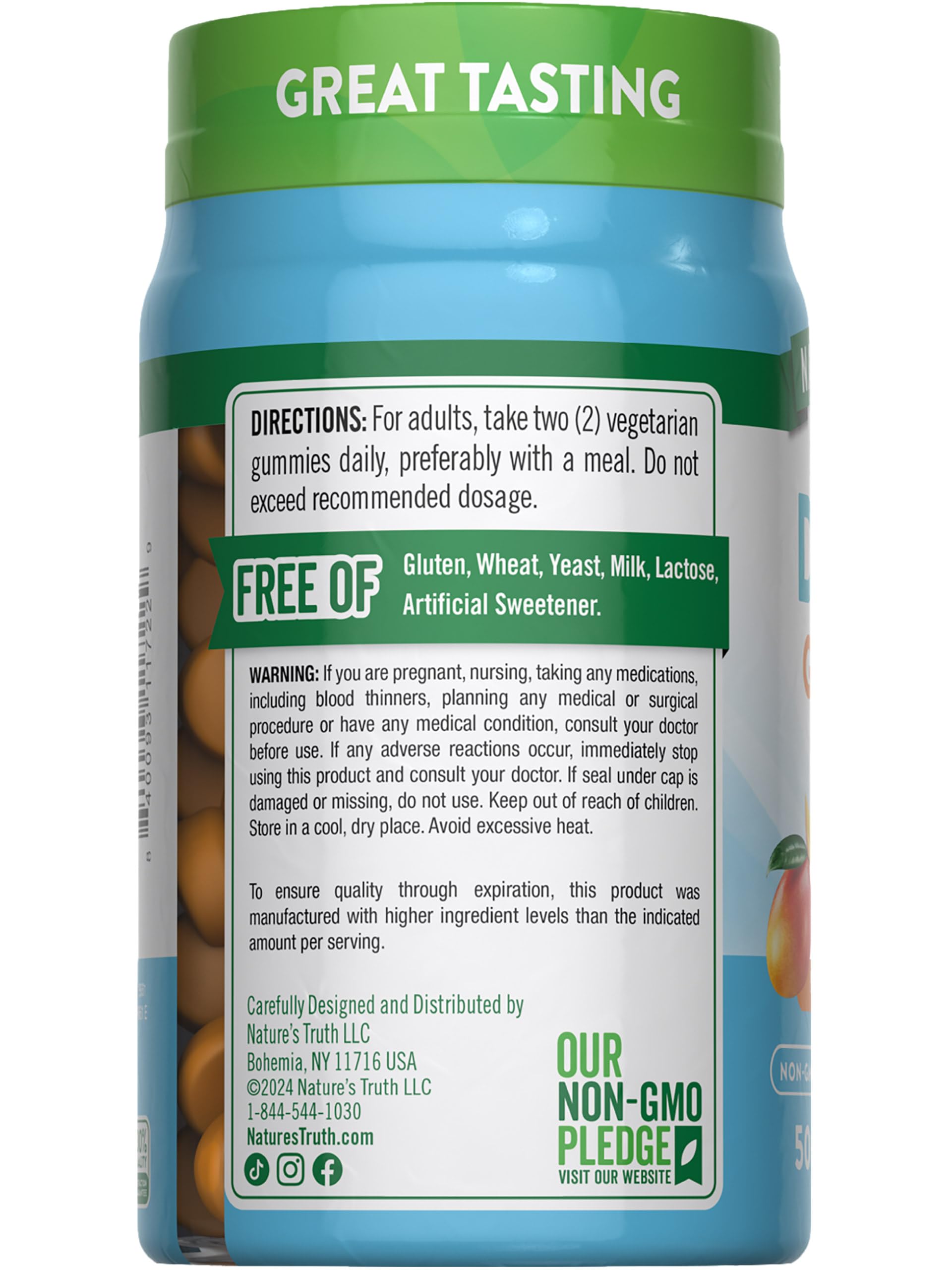 Complete Nature's Truth Vitamin D3 + K2 Gummies packaging and branding