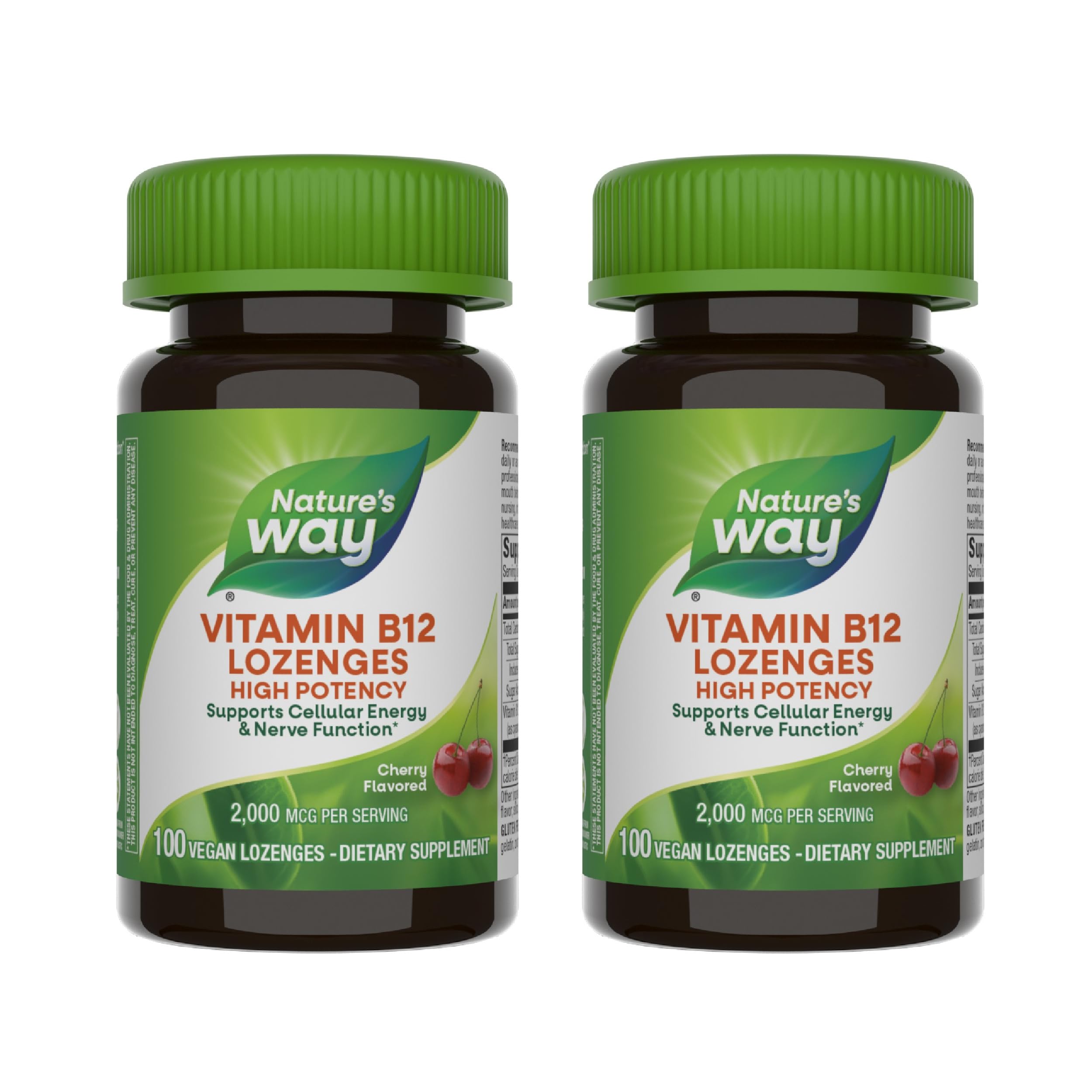 Front view of Nature's Way B12 lozenge 2-pack box