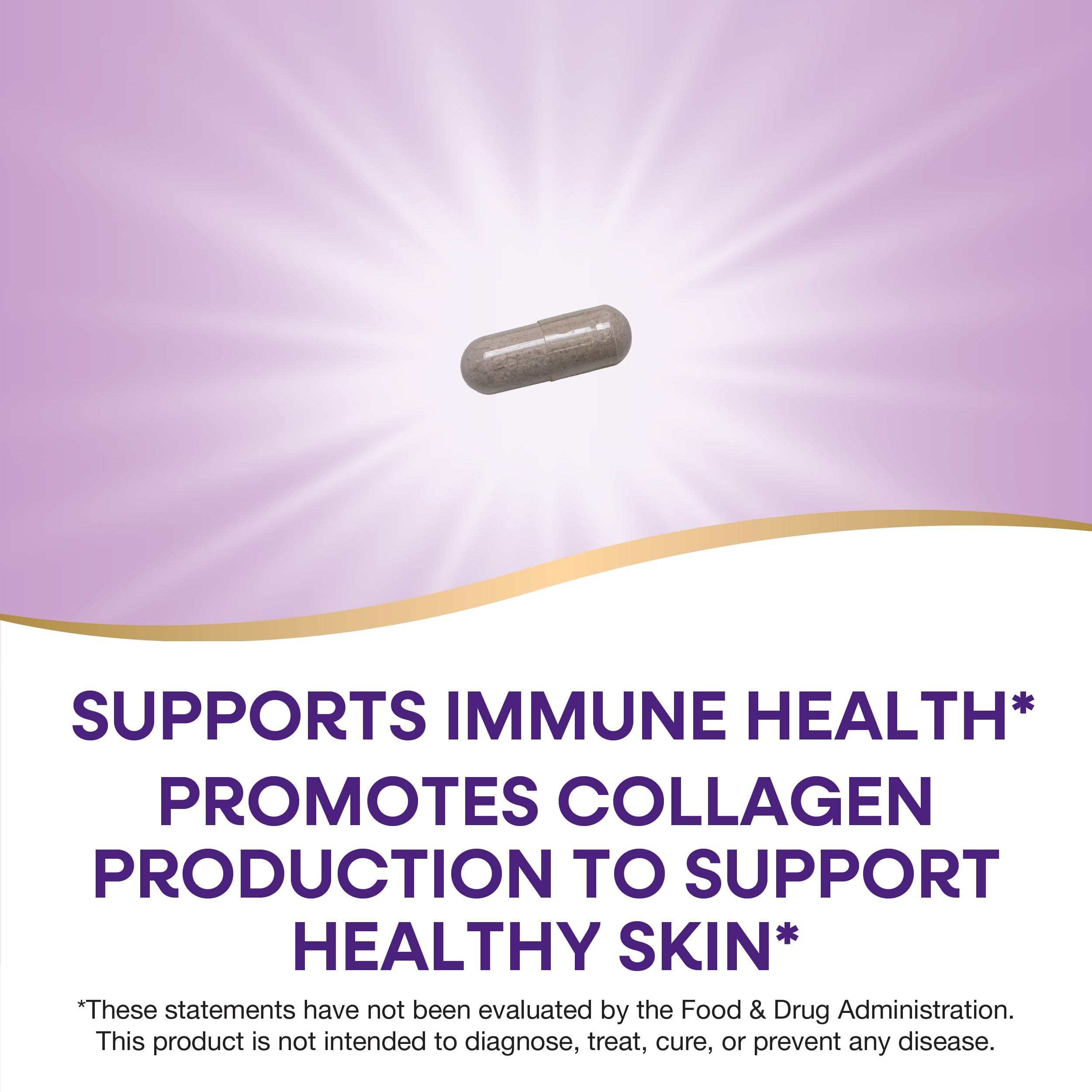 Gluten-free indication on Nature's Way Vitamin C with Rose Hips packaging