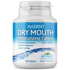 Nature's Stance XyliDENT dry mouth tablets bottle with peppermint flavor