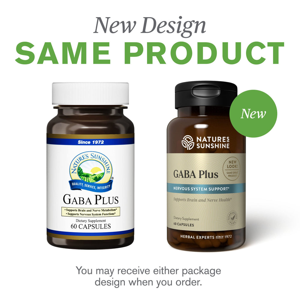 Nature's Sunshine GABA Plus packaging and branding