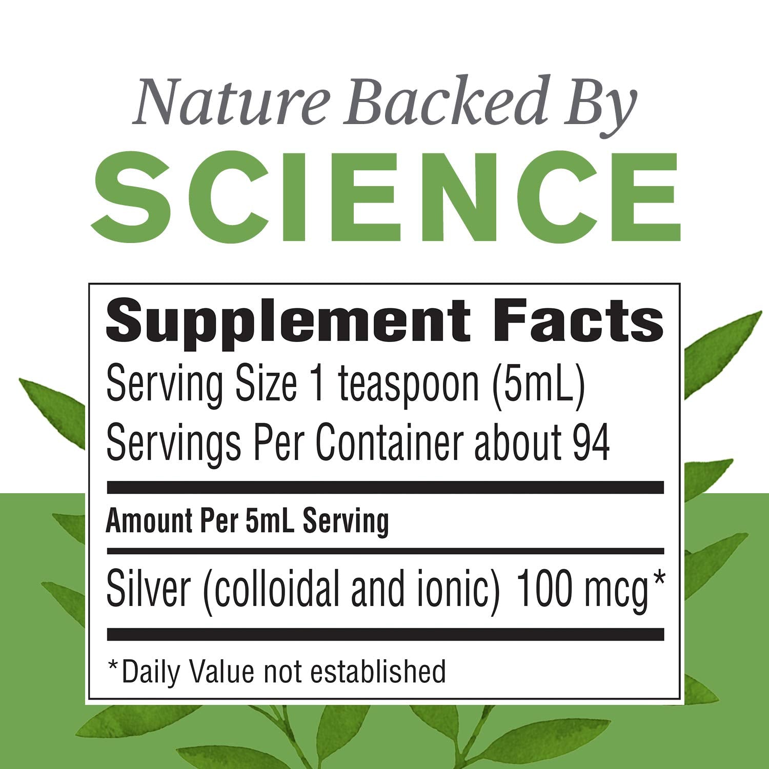 Packaging for Nature's Sunshine Silver Shield Liquid 16 oz