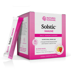 Front view of Nature's Sunshine Solstic Immune 30 packs