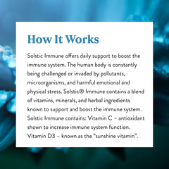 Packaging close-up of Solstic Immune supplement