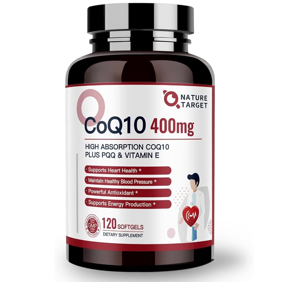 Nature Target CoQ10 400mg with PQQ bottle