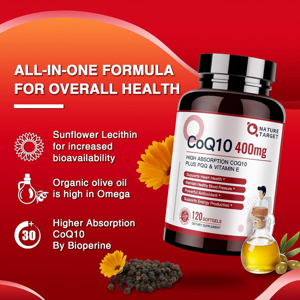 Heart health and energy production concept with capsules