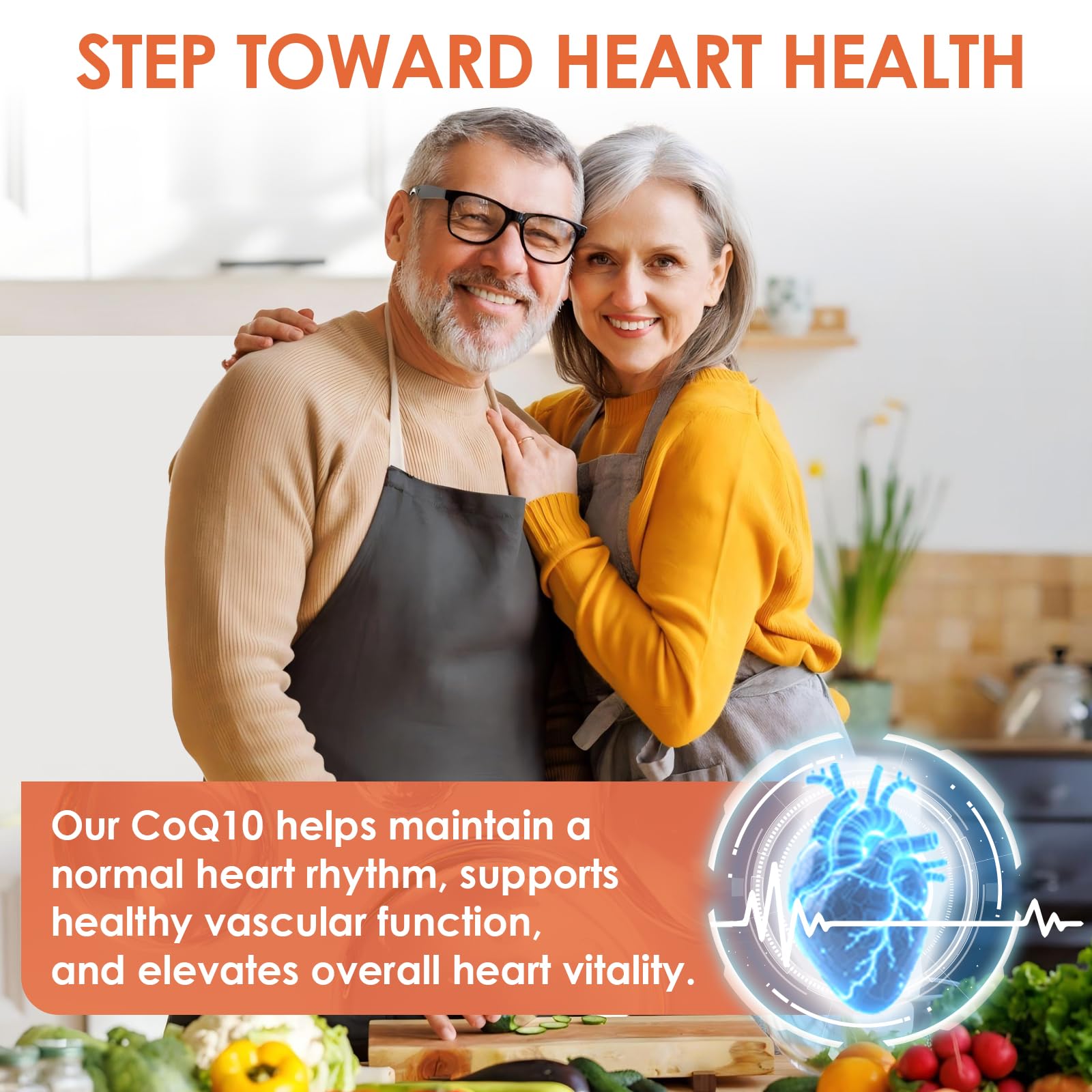 Graphic illustrating improved CoQ10 absorption with black pepper