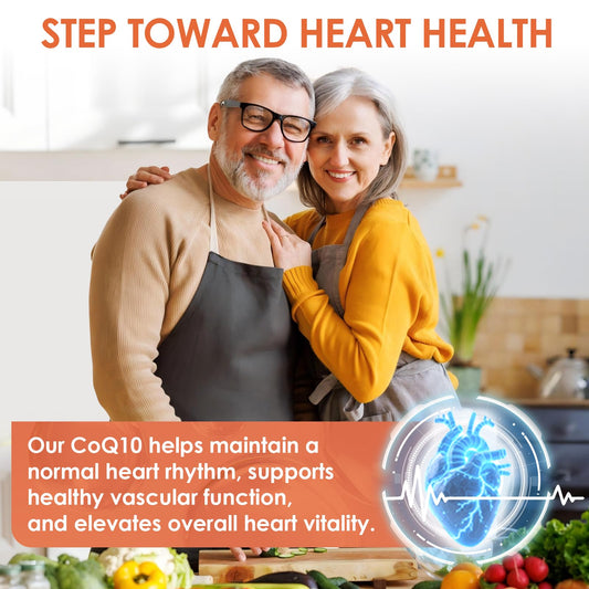 Graphic illustrating improved CoQ10 absorption with black pepper