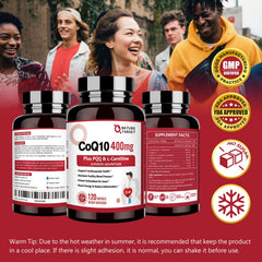 Ingredients matrix highlighting Omega-3s, PQQ and L-Carnitine in CoQ10 formula
