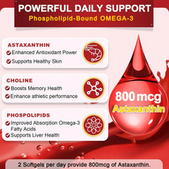 Packaging highlights 630 mg omega-3 per serving (360 mg EPA + 270 mg DHA)