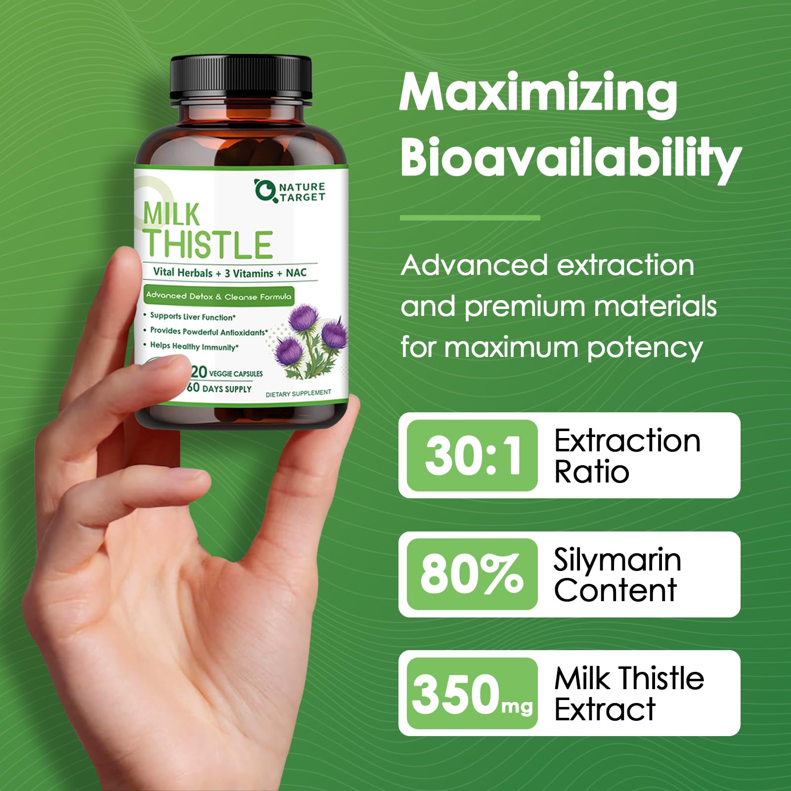 Liver detox ingredients including dandelion, beet, NAC, artichoke and choline
