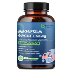 Nature Target Magnesium Glycinate 500mg bottle
