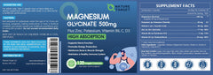 Magnesium Glycinate 500mg capsules close-up
