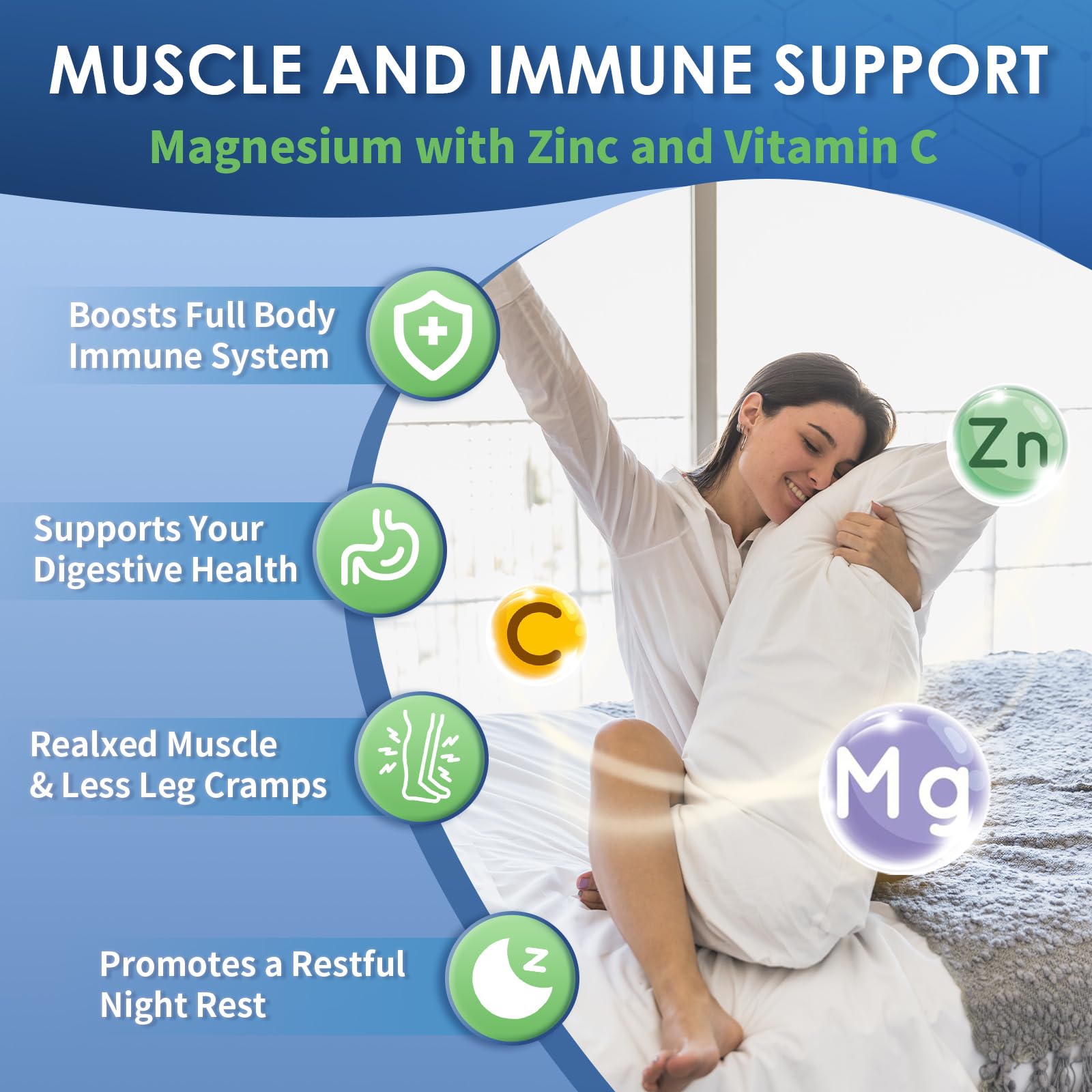 Bone density and immune support with magnesium glycinate