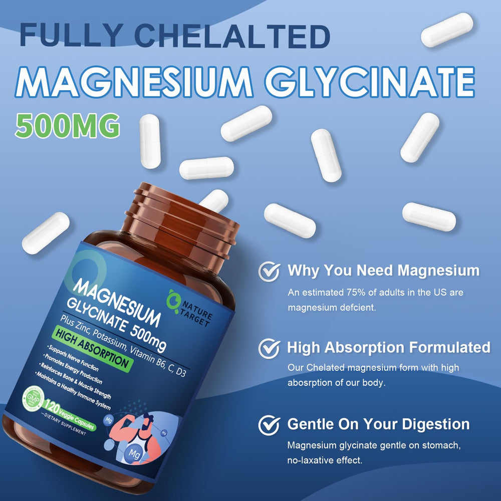 Zinc and Vitamin D3 chelated magnesium ingredients graphic