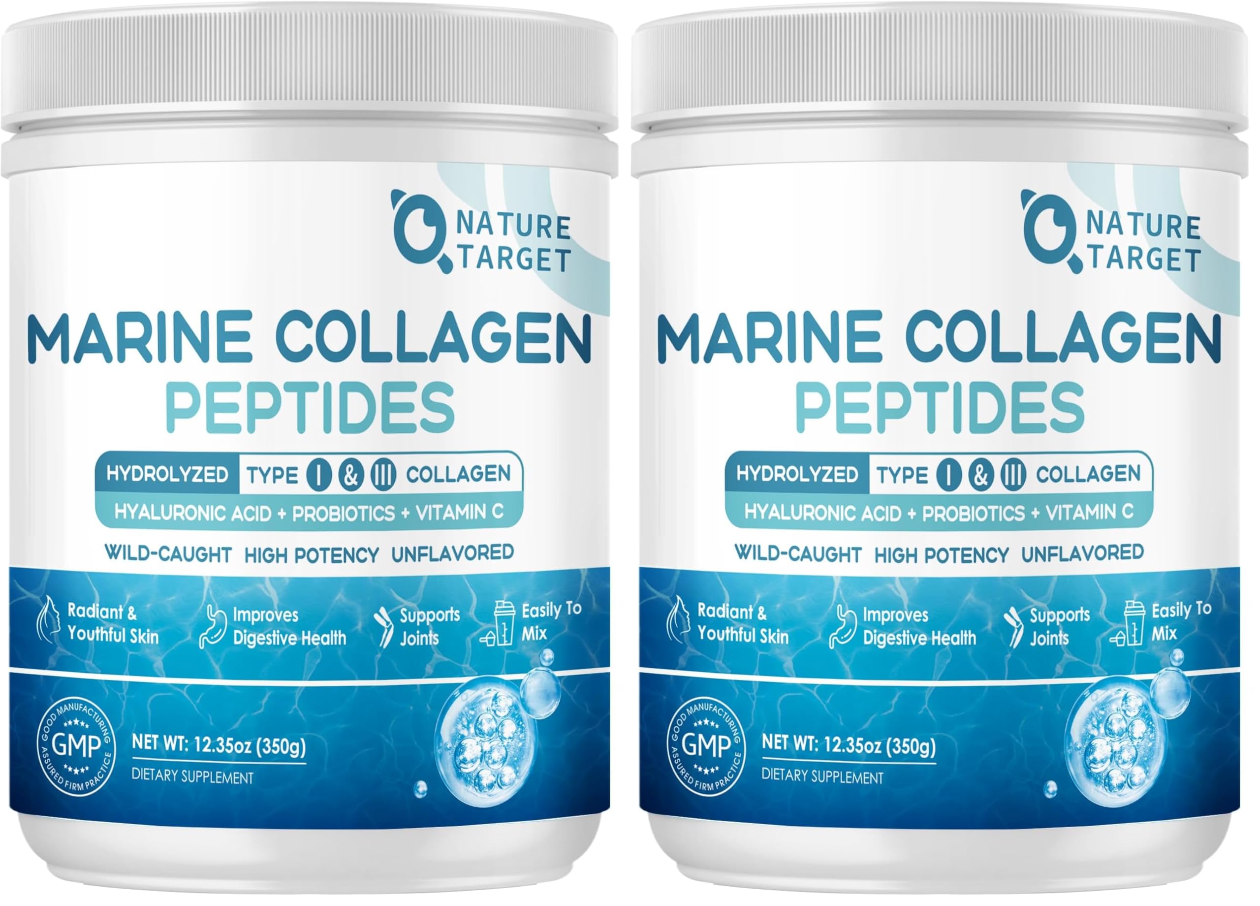 Nature Target Marine Collagen Peptides Powder box front