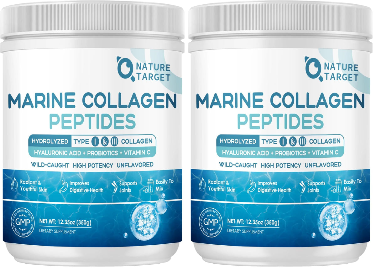 Nature Target Marine Collagen Peptides Powder box front