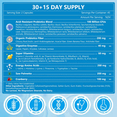 Dairy-free and Non-GMO probiotic supplement