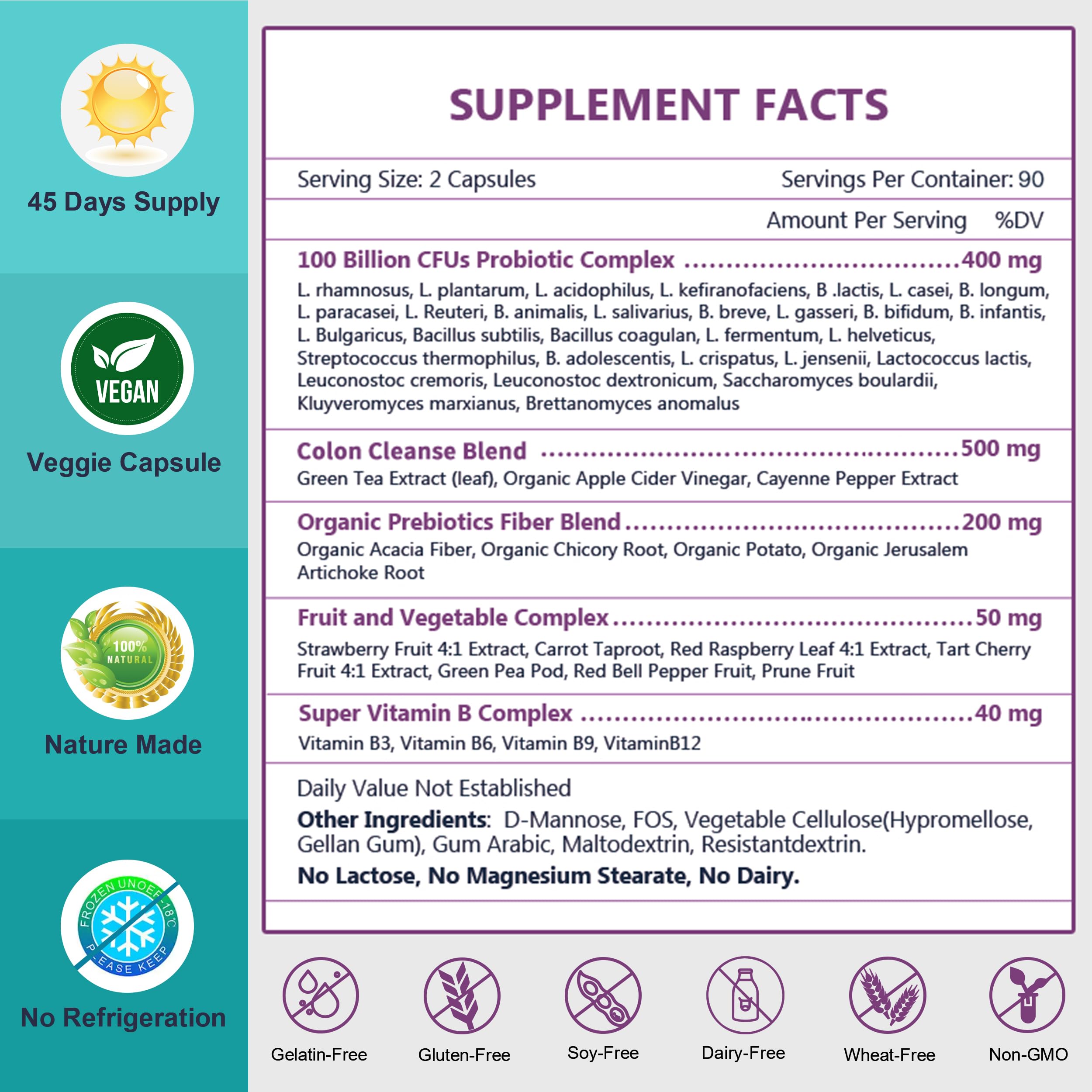Packaging and branding of Nature Target Probiotics Pack 2