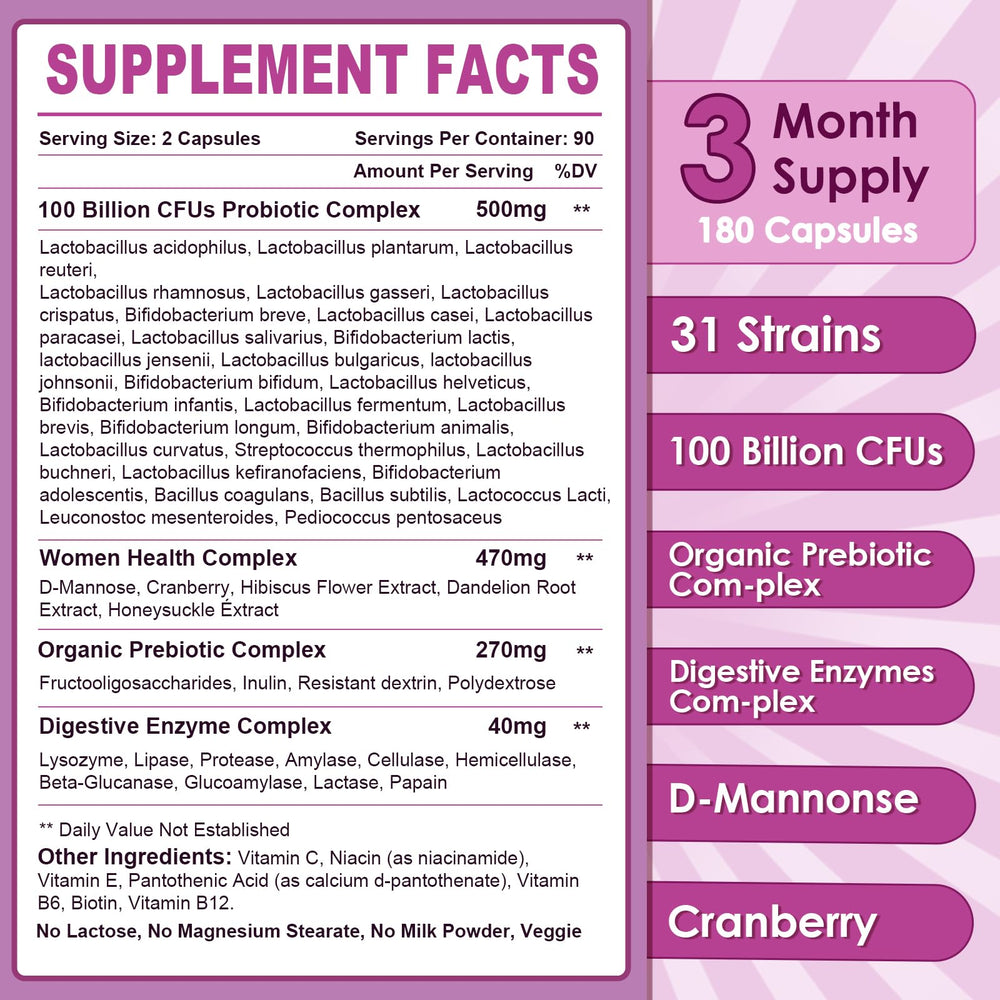 Dairy-free, Non-GMO probiotic formulation for women
