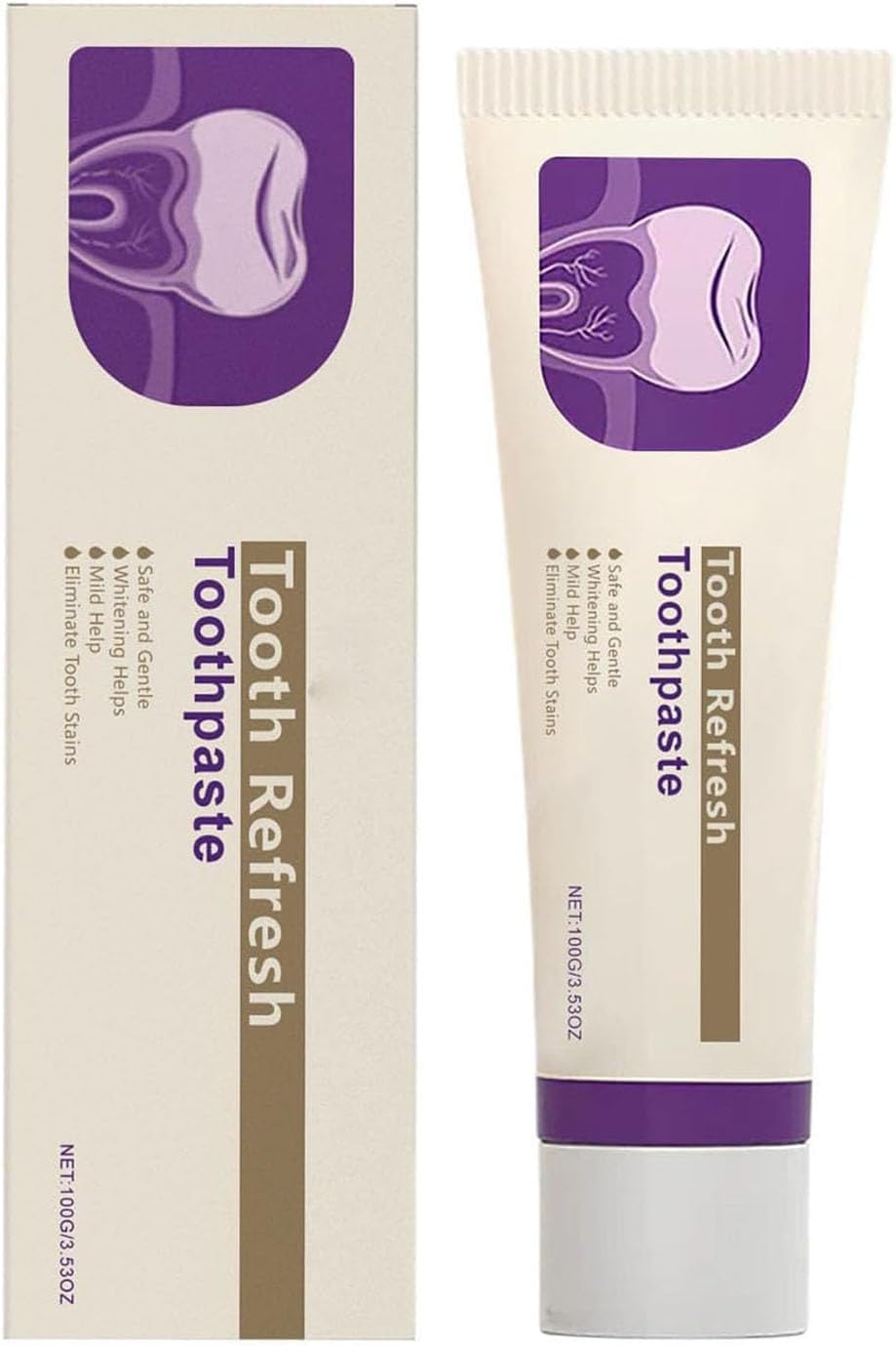 Nature Tooth Refresh toothpaste bottle with mint label