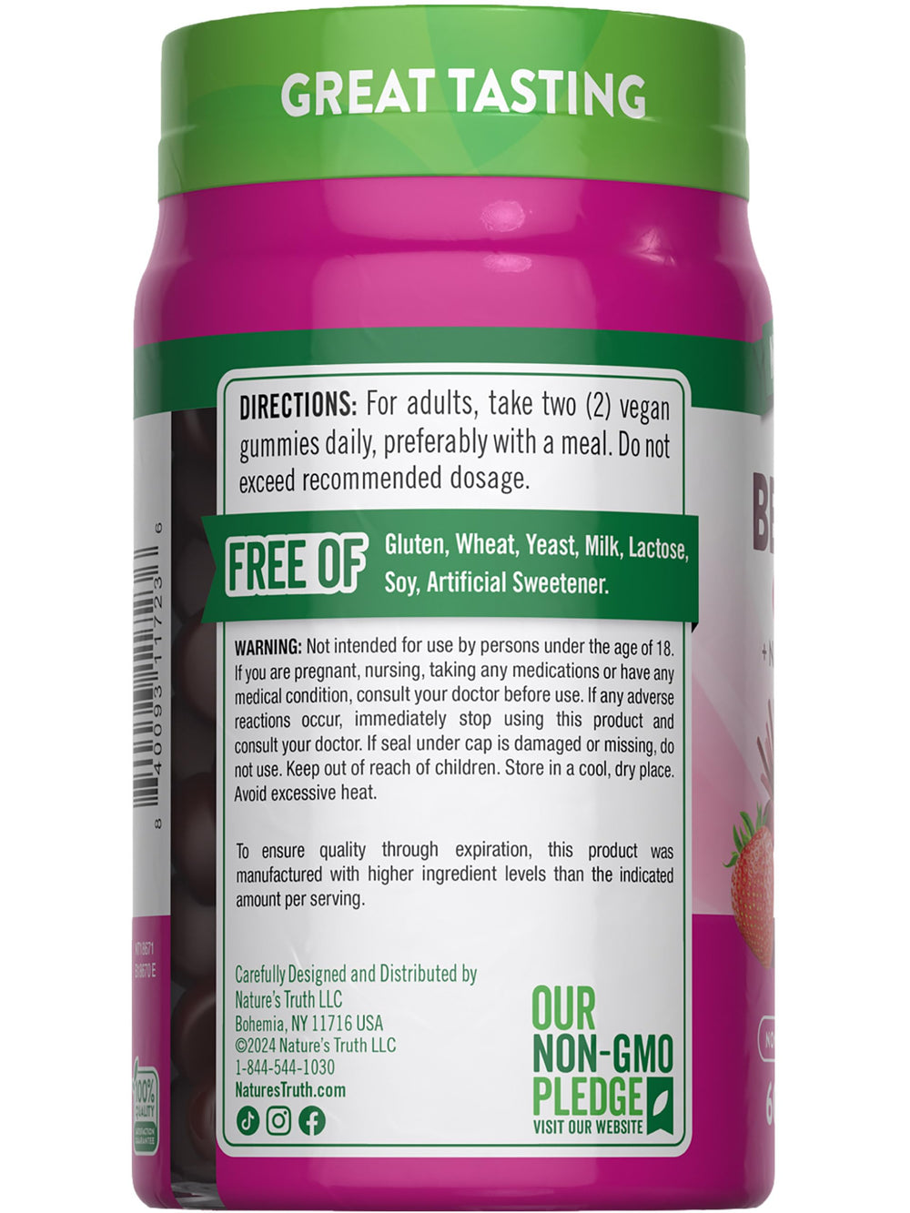 Packaging and bottle graphic with gummies