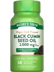 Nature's Truth Black Cumin Seed Oil 2000 mg bottle with 50 softgels