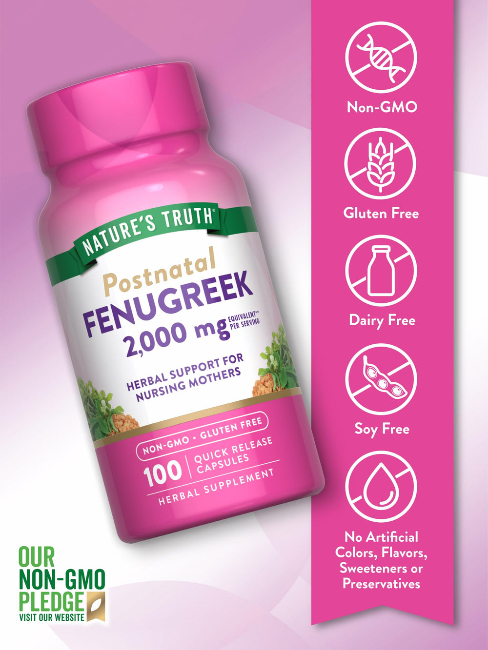 Quick-release fenugreek capsules graphic