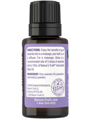 Nature's Truth brand lavender essential oil bottle and packaging