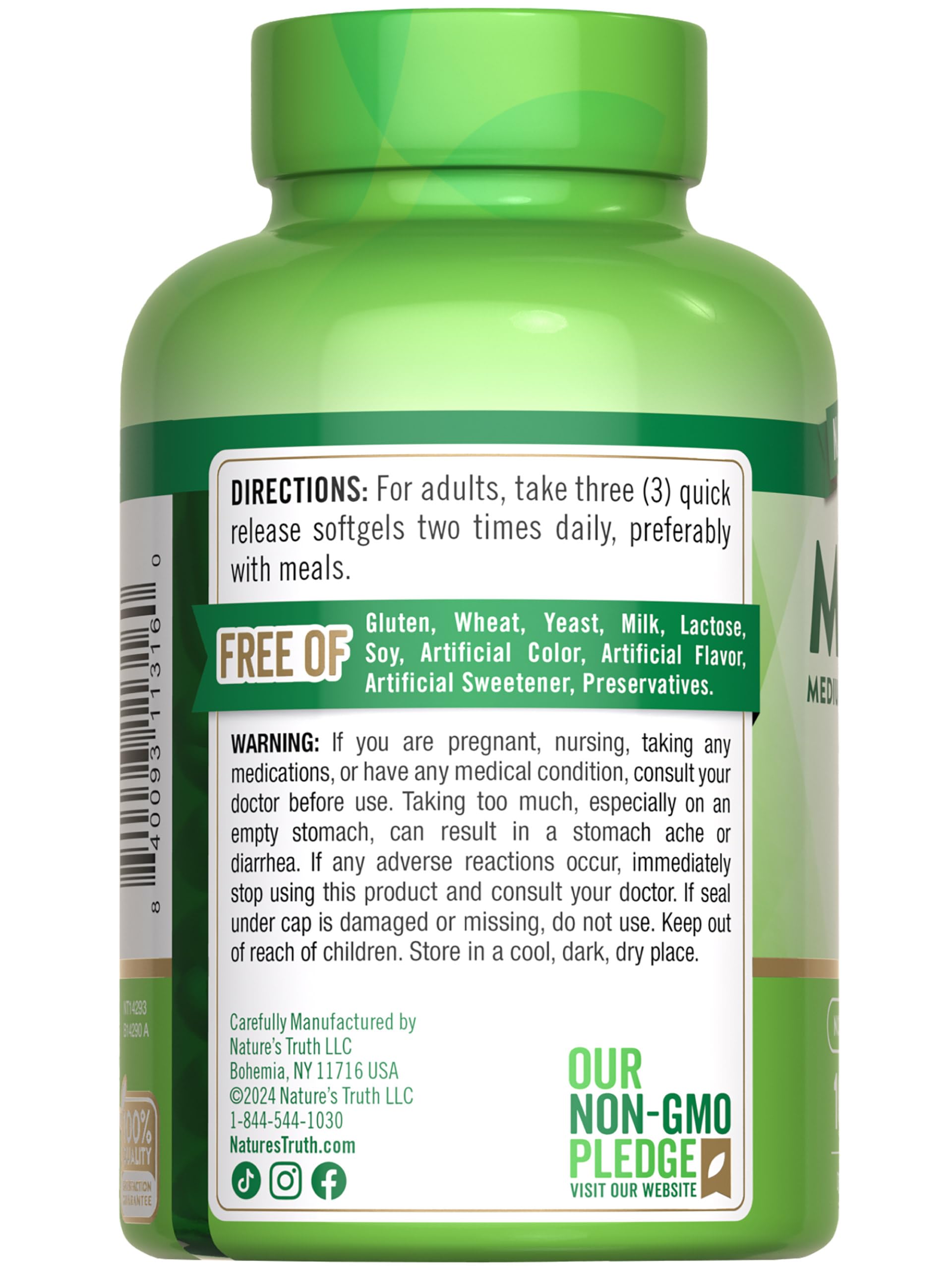 Usage illustration for quick-release softgels