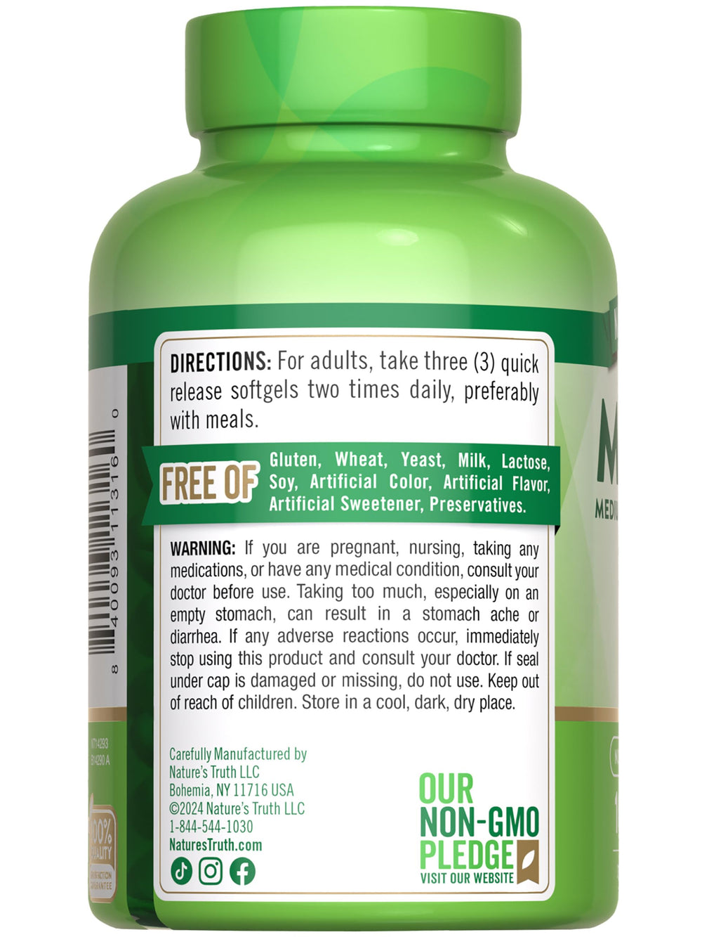 Usage illustration for quick-release softgels