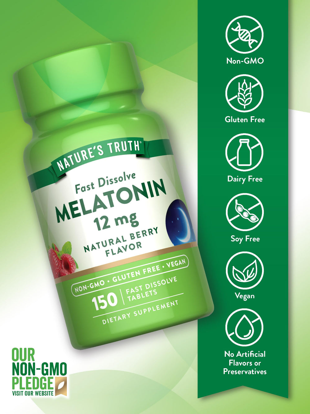 Melatonin tablets dissolving quickly in water