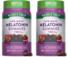 Nature's Truth Melatonin Gummies 1mg Cherry Pomegranate front packaging