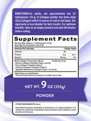 9 oz Nature's Truth collagen powder packaging